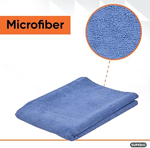 Superio Microfiber Squeegee Towel Extra Large Miracle Cloth 20 x 30 Streak Free Microfiber Floor Cloth-Rag for Cleaning House, Kitchen, Bathroom-Scratch Free, 18 Pack