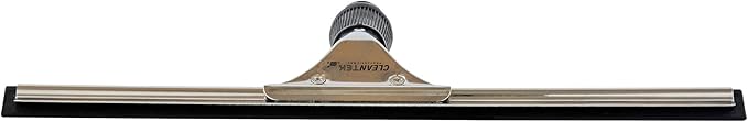 Restaurantware-Clean Tek Professional 13.78 Inch Window Squeegee, 1 Cleaning Squeegee with Rubber Blade - No-Slip Handle, Clean Mirror Or Car Windshield, Stainless Steel Wiper for Glass Door