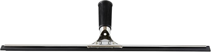 Restaurantware-Clean Tek Professional 17.72 Inch Window Squeegee, 1 Cleaning Squeegee with Rubber Blade - No-Slip Handle, Clean Mirror Or Car Windshield, Stainless Steel Wiper for Glass Door