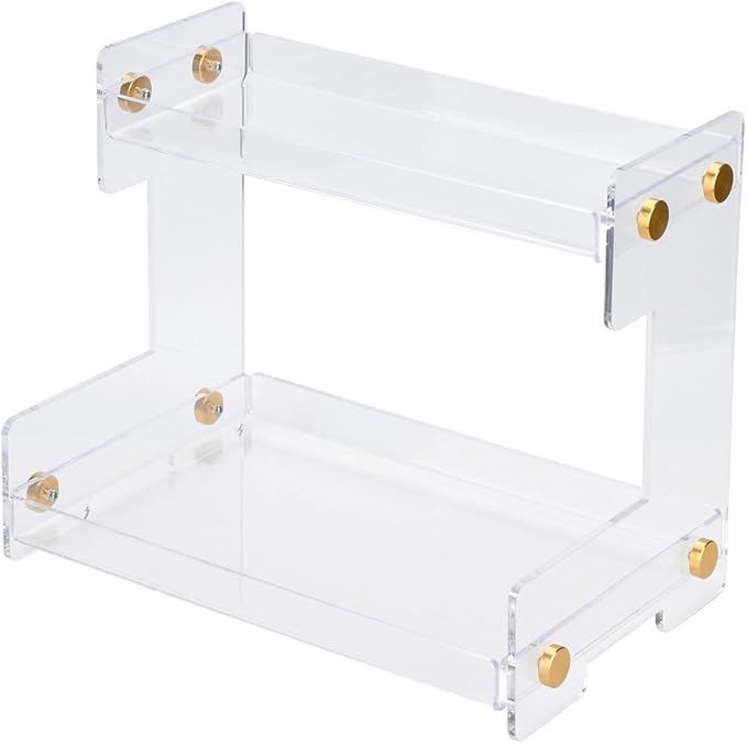 Bathroom Counter Organizer 2-Tier Bathroom Organizer Countertop Cosmetics Organizer Vanity Storage Shelf Rack for Bathroom Bedroom Kitchen