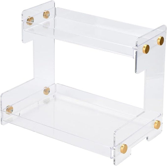 Bathroom Counter Organizer 2-Tier Bathroom Organizer Countertop Cosmetics Organizer Vanity Storage Shelf Rack for Bathroom Bedroom Kitchen
