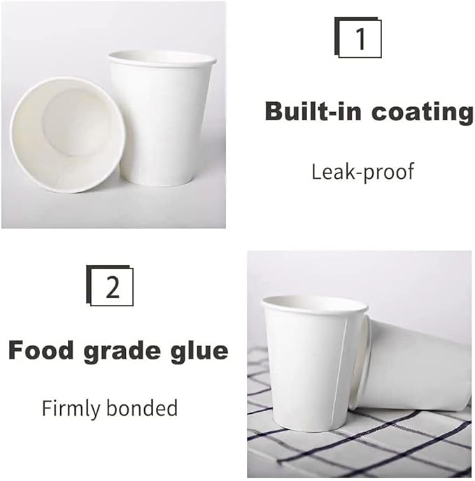 300 Pack 3 oz White Paper Cups, Bathroom Cups Disposable, Moushwash Cups for Snack, Water, Juice,Candy Ideal for Party Bathroom and Office