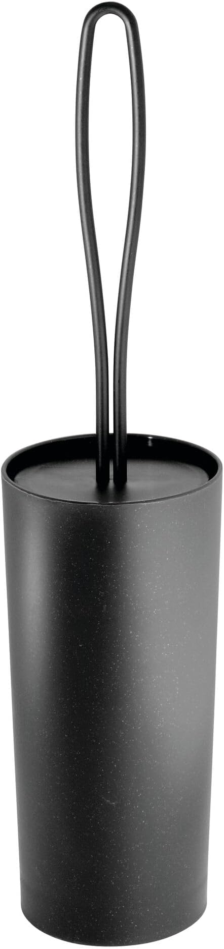 iDesign Toilet Brush and Holder for Bathroom - Matte Black