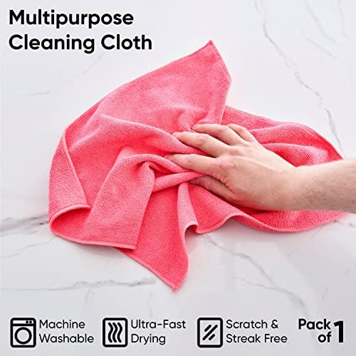 Superio Microfiber Cleaning Cloth for Cars, Kitchen Cleaning Rags for Housekeeping, 16" Micro Fiber Towels for House, Bathroom Color Coded All-Purpose Streak-Free lint-Free Wash Cloths (3 Multi)