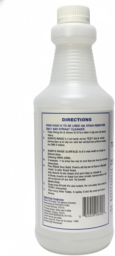 Ring King Toilet Ring Remover, 32 oz, with flip-top applicator – Heavy-duty for rust, hard water, and mineral stains in toilets. Restores severely stained bowls with powerful cleaning capabilities.