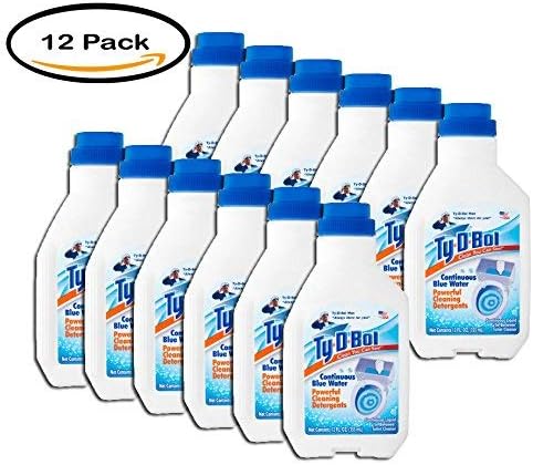 PACK OF 12 - Ty-D-Bol Clean You Can See! Continuous Blue Water Powerful Cleaning Detergents, 12 fl oz