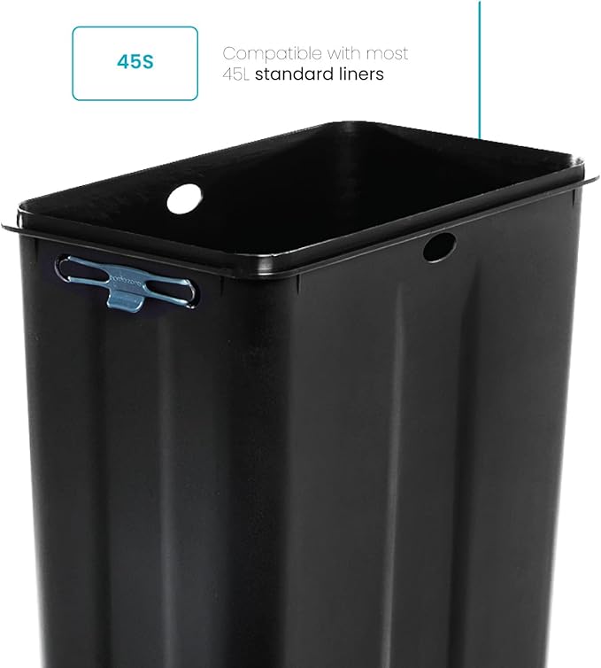 Home Zone Living 12 Gallon Kitchen Trash Bags with Drawstring Handles, Heavy Duty Custom Fit Design for Standard 45 to 50 Liter Kitchen Trash Cans, Code 45S, 60-Count
