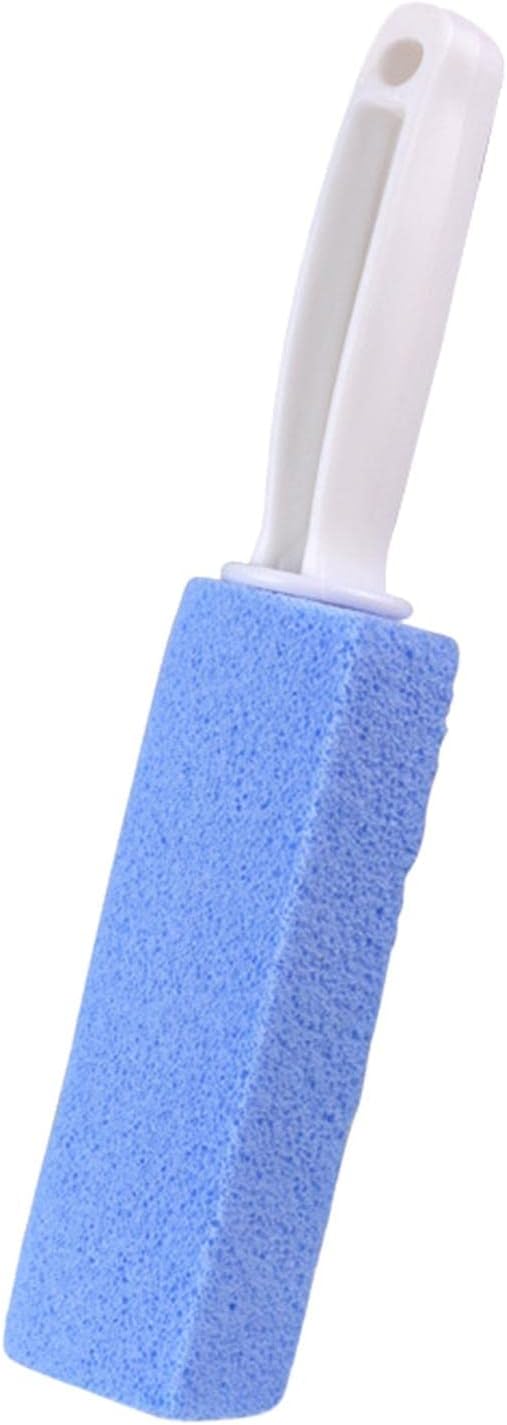 Toilet Cleaner Stone Dead Corner Grout Cleaner Long Handle Bathroom Appliances Toilet Brush for Household Cleaning (Blue 10cm)