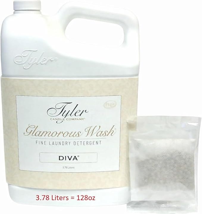 Tyler Candle Wash Diva 128 Fl Oz Laundry Detergent/w Dryer Sachet Single Pouch ilxl