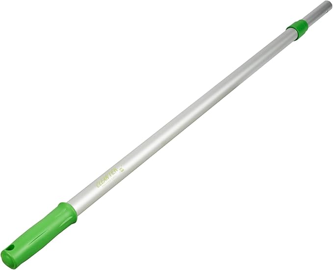 Restaurantware-Clean Tek Professional 59.8 Mop Handle, 1 Telescopic Mop Stick - Frame And Pads Sold Separately, 26.8 Inches To 59.8 Inches, Green Aluminum Adjustable Handle, Ergonomic