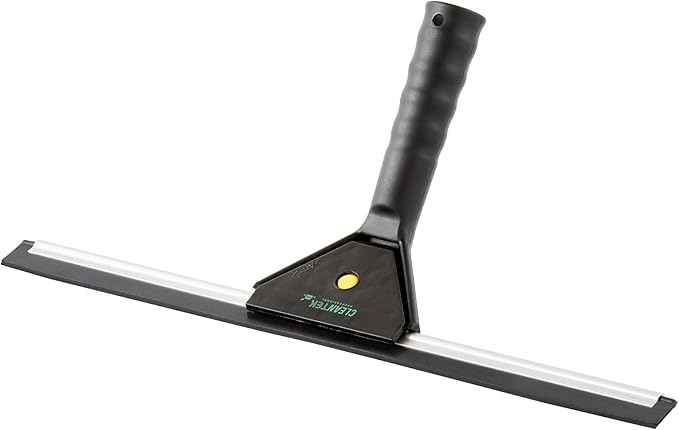 Restaurantware-Clean Tek Professional 13.78 Inch Window Squeegee, 1 Window Cleaning Squeegee with Rubber Blade - All-Purpose, for Mirror Or Glass Door, Black Plastic Wiper with Aluminum Frame