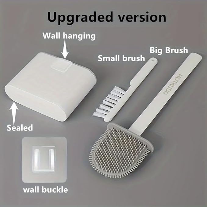 Toilet Brush Cleaner, Bathroom Cleaner Accessories, Silicone Toilet Cleaner with Brush