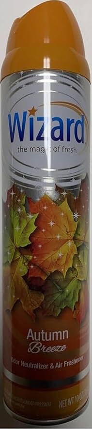 Wizard The Magic of Fresh | Odor Neutralizer & Air Freshener - 10 Oz. Autumn breeze (Pack of 6) (Packaging May Vary)