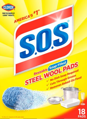 S.O.S Steel Wool Soap Pads,18 Count (Pack of 12)