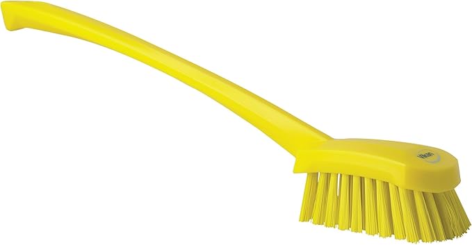 Vikan 41866 Brush,Washing,Stiff,15.75",PP/PBT,Yellow