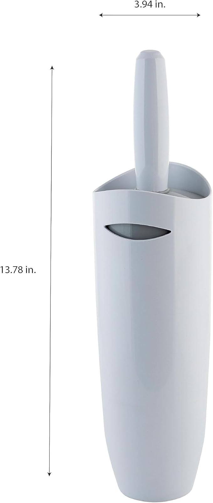Bath Bliss Contour Waste Bin and Toilet Brush Set | Bathroom Accessory | Step Pedal | Contemporary Design | White