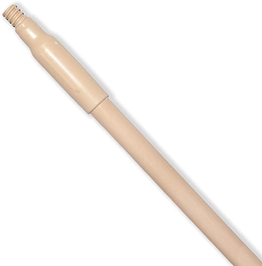 SPARTA 41225EC25 Fiberglass Broom Handle, Mop Handle, Replacement Handle With Acme Threaded Tip For Commercial Cleaning, 48 Inches, Tan
