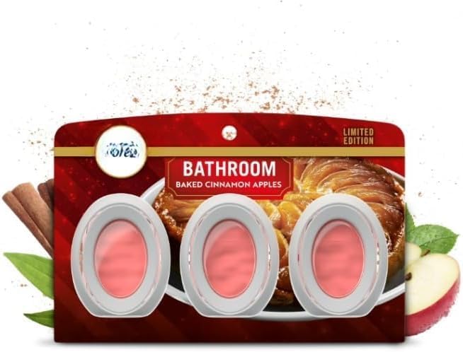 Feb-reze Bathroom Air Freshener, Odor-Fighting, Baked Cinnamon Apple Scent, 3 Count
