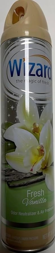 Wizard The Magic of Fresh | Odor Neutralizer & Air Freshener - 10 Oz. Fresh vanilla (Pack of 6) (Packaging May Vary)