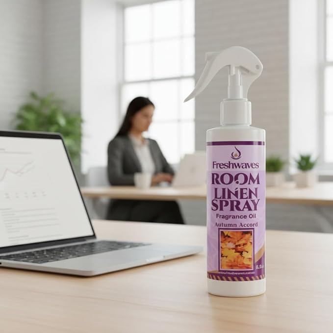 Freshwaves Air Spray Freshener | Autumn Accord Room Spray Odor Eliminator| 8.8oz Air Freshener Sprays for Living Room | Bedroom | Restroom & Office | White Bottle