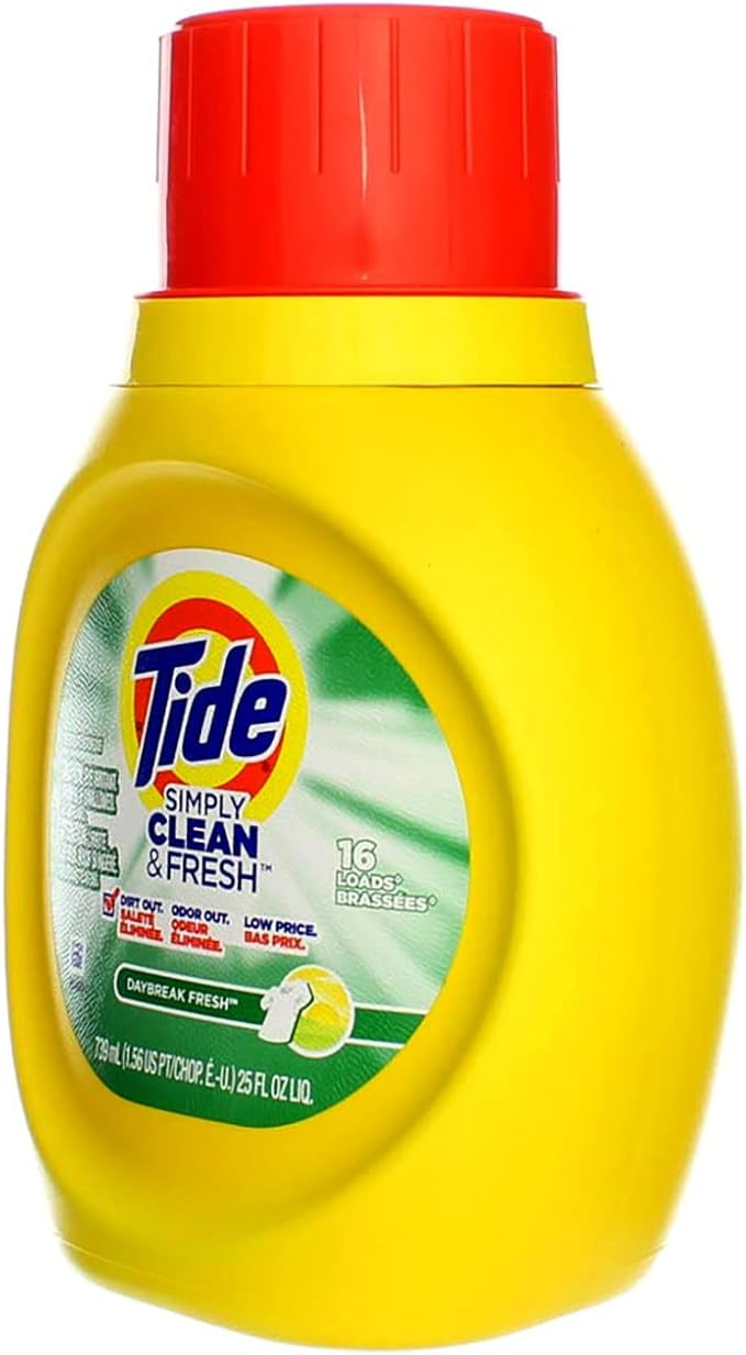 Tide Simply Clean and Fresh Daybreak Fresh Scent Liquid Laundry Detergent, 25 Fluid Ounce - 6 per case.