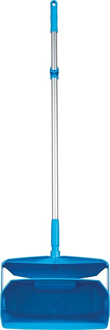 Remco - A Vikan Company 62503 Lobby Dustpan with Broom, Polypropylene/Polyester/Aluminum, 7" X 14" Bin, 37" Handle, Blue