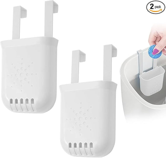 Controlled Release Toilet Bowl Cleaner Tablets Holder, 2-Pack Universal Toilet Tank Cleaner Dispenser, Adjustable Hanging Bleach Tablets Bracket for Long-Lasting Cleaning, Prevents Tank Buildup