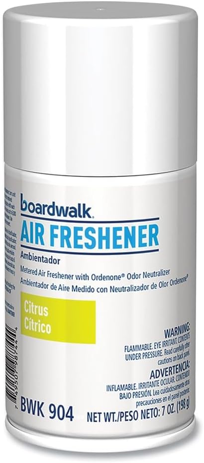 Boardwalk 1048768 5.3 oz. Aerosol Spray Metered Air Freshener Refills - Citrus Sunrise (12/Carton)