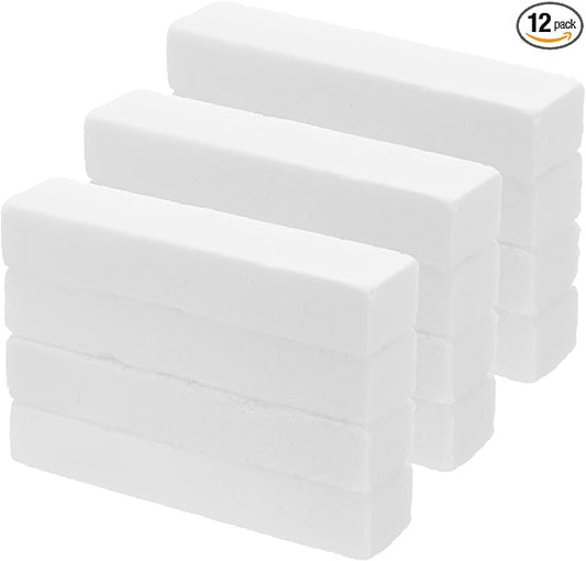 HARFINGTON 12pcs Natural Pumice Stone, Toilet Bowl Cleaner Pumice Stone for Hard Water Marks Cleaning on Toilets, Grills, Tiles, Grout, Sinks, Bathtubs, Pools, White
