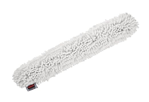 Rubbermaid Commercial Products, HYGEN Quick-Connect Flexible Dusting Wand with Microfiber Sleeve, White, Flexible Dusting for Office/School/Stadium/Lobby/Restaurant