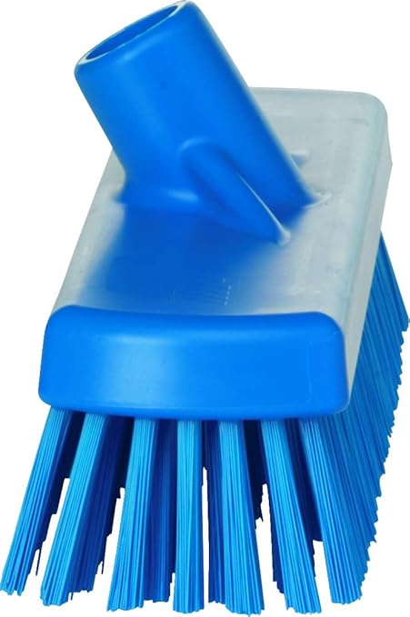 Vikan 70603 Brush,Wall/Floor Scrub,Stiff,12",PP/PBT,Blue
