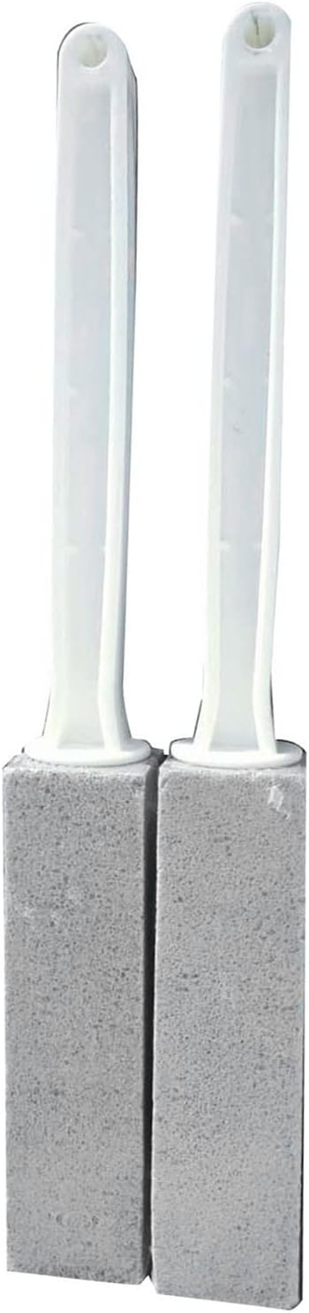 2 Pack Pumice Stone for Toilet Cleaning 13.6in Long Handle Toilet Pumice Stone Cleaner Brush Scrubber for Bathroom Kitchen Cleaning Bathtubs Grills Sinks