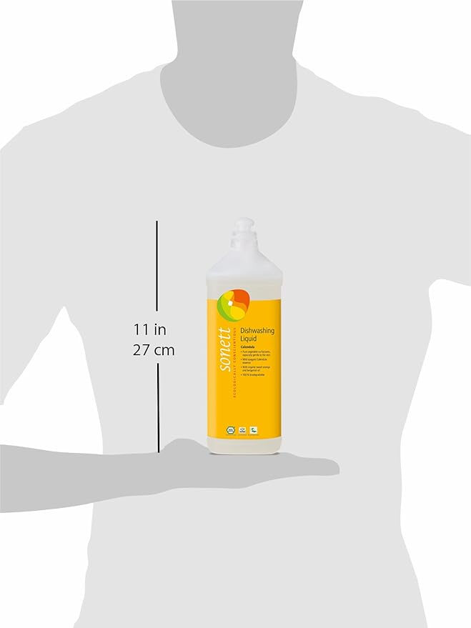 Sonett Organic Dishwashing Liquid Calendula, 33.8-Ounce Bottles (Pack of 6)