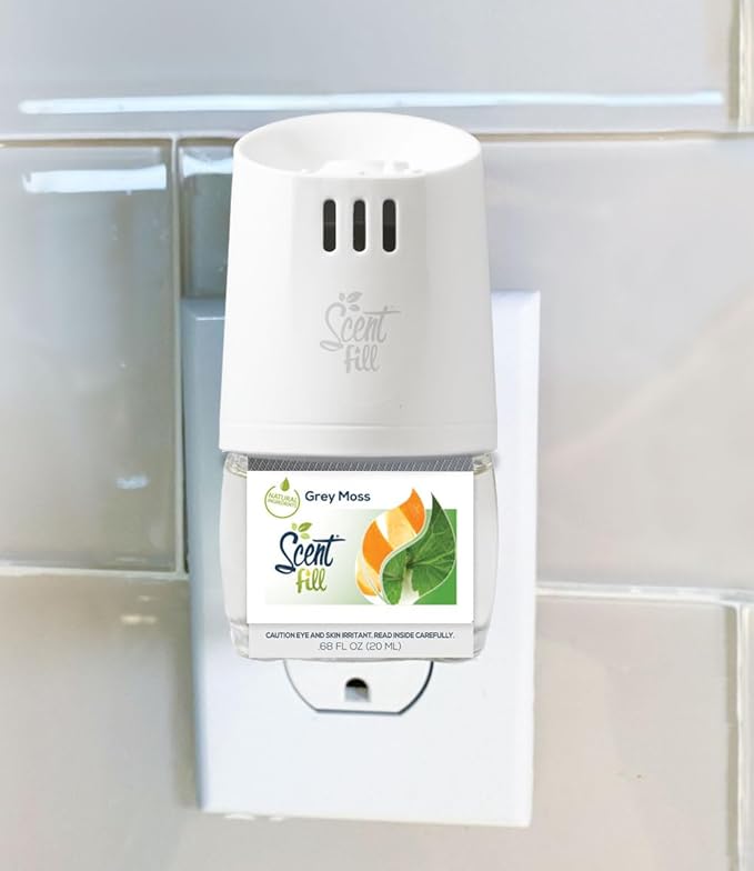Scent Fill Grey Moss Plug in Air Freshener, 4 Scented Oil Refills