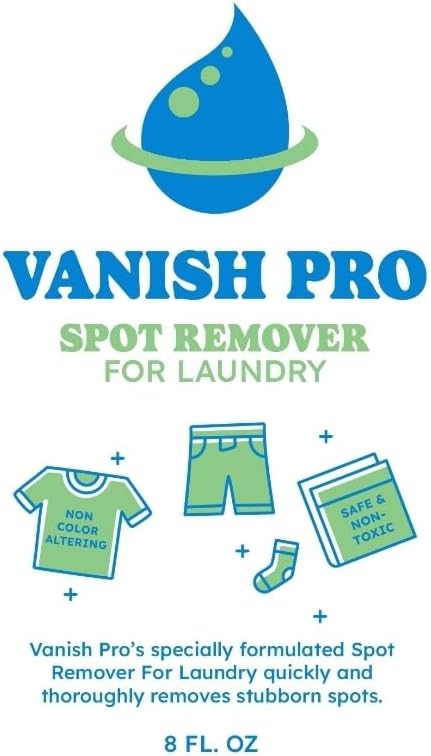 for Laundry - Multi-Purpose Stain Treater Spray – Perfect for Travel & On-The-Go Stains. Remover for Food, Grease, Coffee, Wine, Baby & Pet Stains. Laundry & Fabric Safe. 8 oz. Made in US