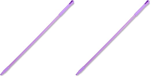 SPARTA 41225EC68 Fiberglass Broom Handle, Mop Handle, Replacement Handle with Acme Threaded Tip for Commercial Cleaning, 48 Inches, Purple (Pack of 2)