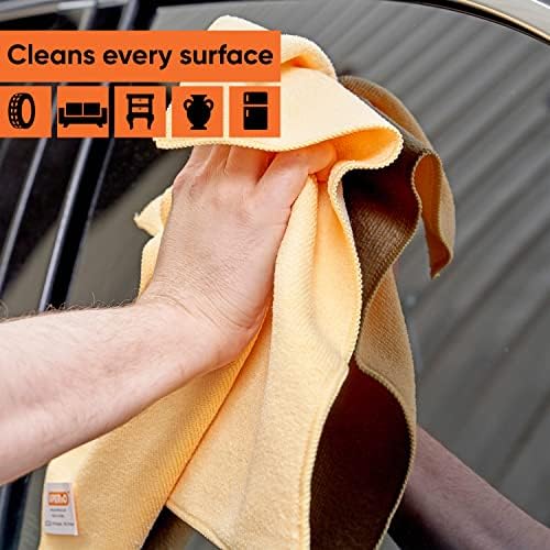 Superio Microfiber Cleaning Cloth for Cars, Kitchen Cleaning Rags for Housekeeping, 16" Micro Fiber Towels for House, Bathroom Color Coded All-Purpose Streak-Free lint-Free Wash Cloths (3 Multi)