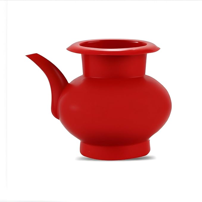 Plastic Water Bodna for Bathroom Use – 2.5 Liter Capacity, Durable Household Bodna.Red
