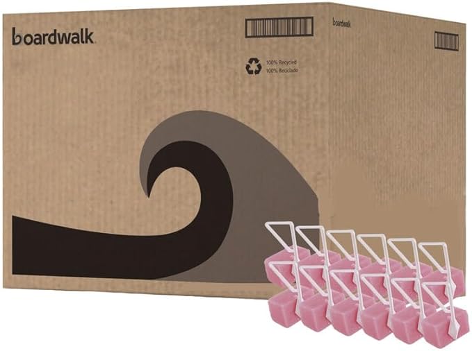 Boardwalk B04BX Toilet Bowl Blocks, Cherry, Solid, 4oz, 12/Box