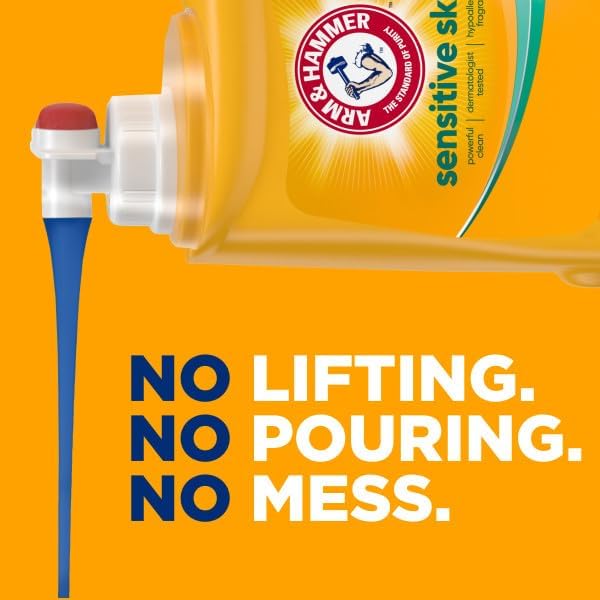 ARM & HAMMER Sensitive Skin Plus Fresh Scent, 170 Loads Liquid Laundry Detergent, 170 Fl oz