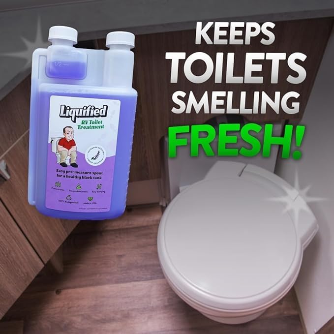Liquified RV Toilet Treatment Bundle- Black Holding Tank Digester - Odor Eliminator - Lavender Scent - Matts RV Reviews (Lavender, 32oz, 3 Pack)
