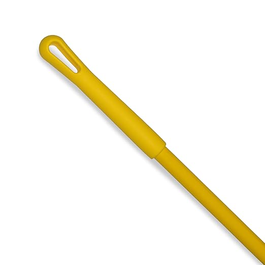 SPARTA 48" Fiberglass Replacement Handle with 3/4" Acme Thread Tip, Polyester Veil Reinforced, Hanging Cap, Commercial Cleaning, Yellow
