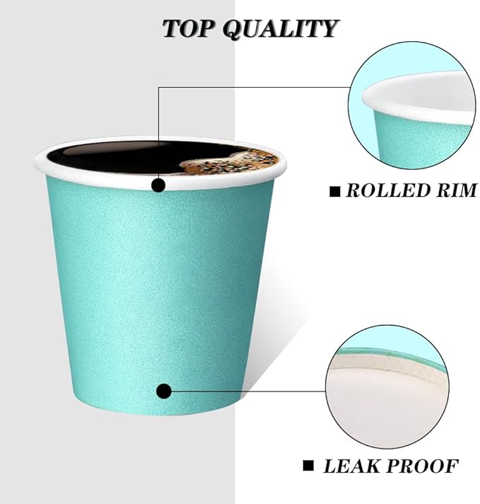 300 Pack 3 oz Paper Cups, Bathroom Cups Disposable,Moushwash Cup Small Snack Cup for Water, Juice, Candy Ideal for Party Bathroom and Office (Blue)