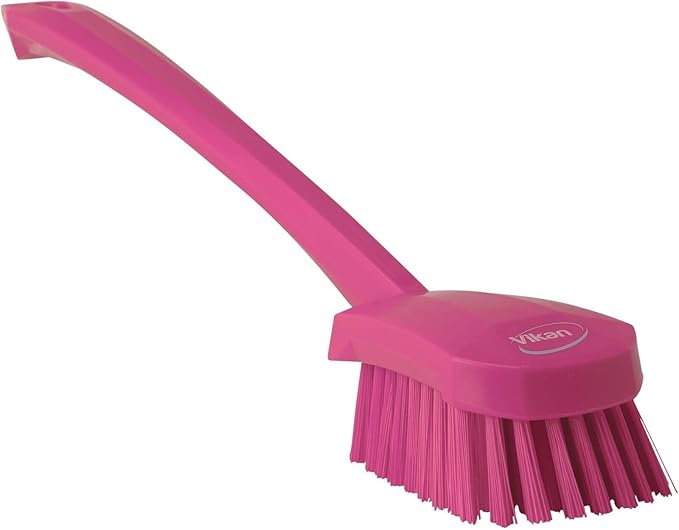 Vikan 41861 Brush,Washing,Stiff,15.75",PP/PBT,Pink