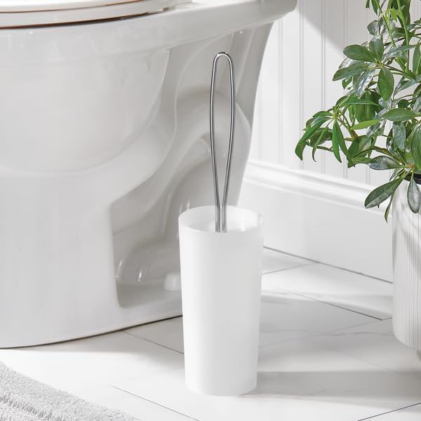 iDesign Toilet Brush and Holder for Bathroom - Clear
