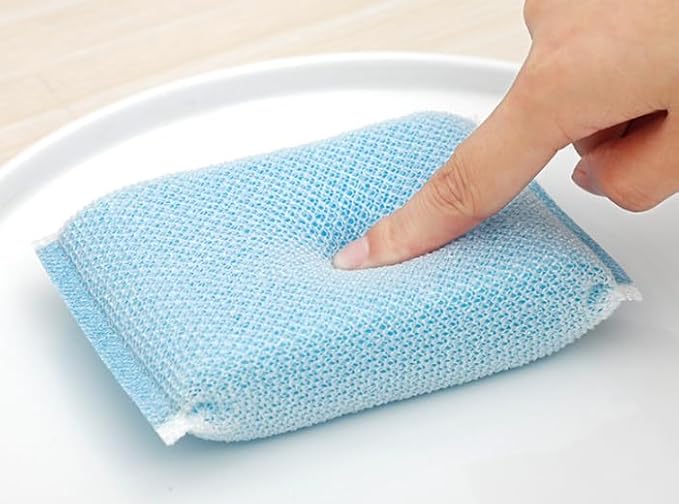 Cleaning Scrub Pad Long-Lasting and Reusable Dishwashing Sponge,All-Purpose Scouring Pads Sponge for Kitchen,Bathroom (10 pcs)