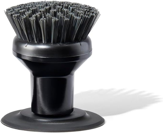 Curio Home Goods Ionic Palm Brush, Magnetized to Stand Upright, Stainless Steel with Replaceable Head, Onyx/Black