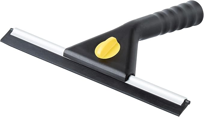 Restaurantware-Clean Tek Professional 9.84 Inch Window Squeegee, 1 Window Cleaning Squeegee with Rubber Blade - All-Purpose, for Mirror Or Glass Door, Black Plastic Wiper with Aluminum Frame
