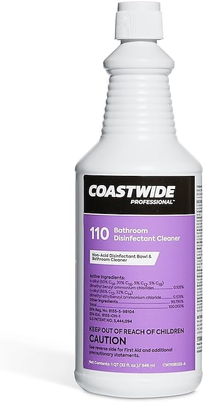 Coastwide Professional Restroom Cleaner Non-Acid Disinfectant Bathroom Cleaner, 32 Oz.