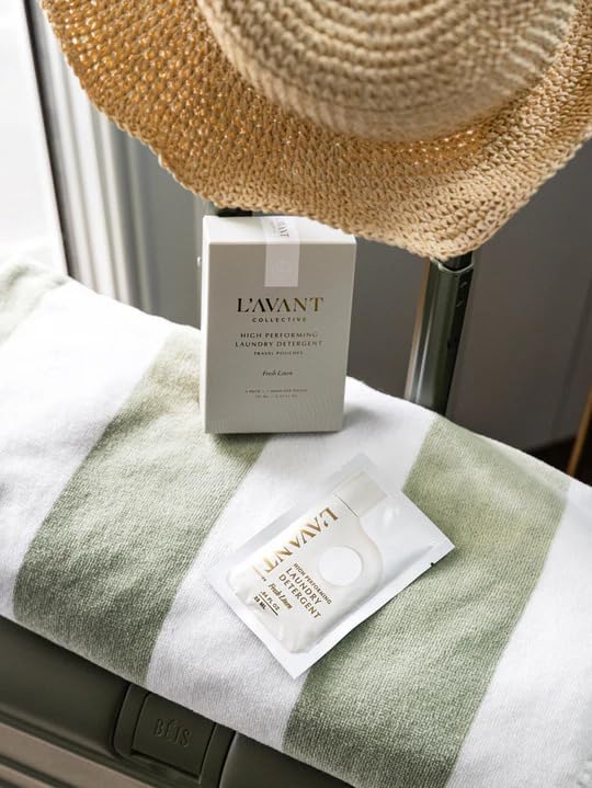 L'AVANT Collective Luxury Travel Laundry Detergent | Blushed Bergamot | Non-Toxic Concentrated Liquid Laundry Soap Packets | Plant-Based, HE Compatible, Travel Size, Gym, Camping & Rentals | Set of 5